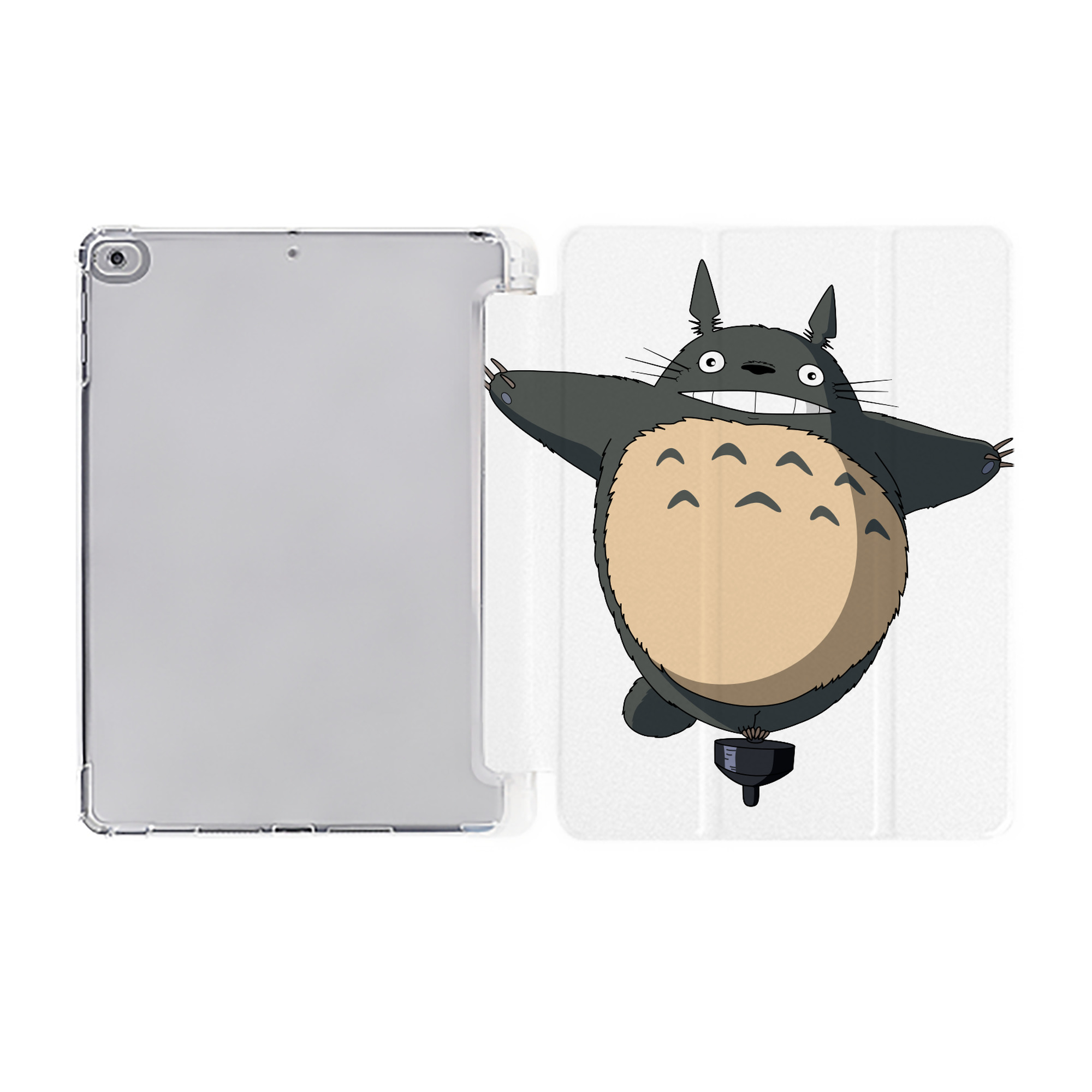 （画像用） となりのトトロ 草壁メイ 草壁サツキ My Neighbor Totoro Satsuki Kusakabe Mei Kusakabe IPad ケース ペン収納付き 三つ折りスタンド PUレザー×シリコン 対応機種9.5/10.5/10.9インチ